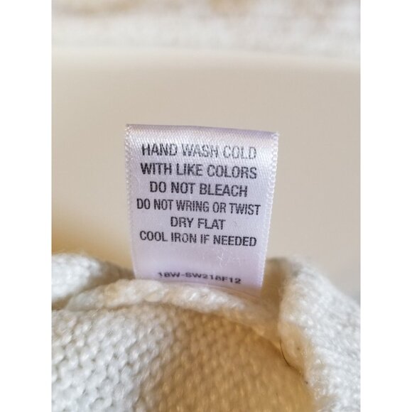 Guide Series Vintage 90s Y2K Pullover Sweater Womens M White Wool Blend V-neck - Picture 9 of 9